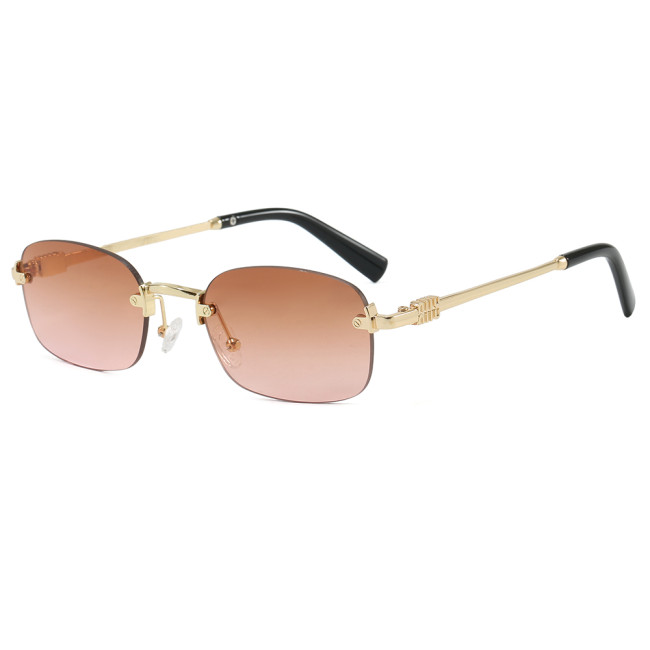 Stylish Rimless Rectangle Shades Sunglasses