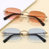Stylish Rimless Rectangle Shades Sunglasses