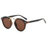 Retro Round Simple UV400 Decorative Sunglasses