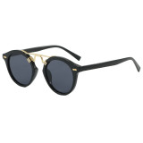 Retro Round Simple UV400 Decorative Sunglasses