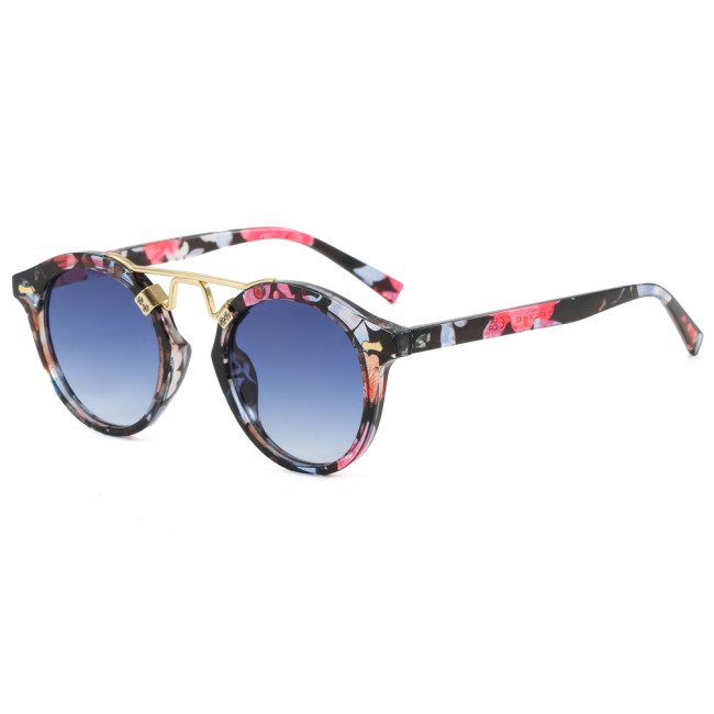 Retro Round Simple UV400 Decorative Sunglasses