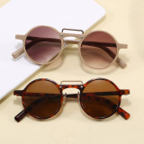 Retro Round Simple UV400 Decorative Sunglasses