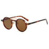 Retro Round Simple UV400 Decorative Sunglasses