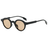 Retro Round Simple UV400 Decorative Sunglasses