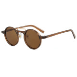 Retro Round Simple UV400 Decorative Sunglasses