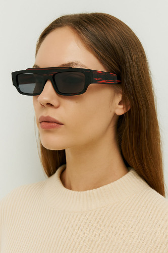 Retro Classic Rectangle Gradient Outdoor Vacation Photo Decorative Sunglasses