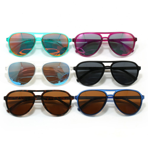 Retro Classic Square Pilot Flat Top UV400 Outdoor Vacation Sunglasses