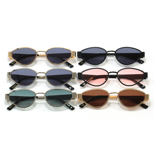 Retro Women Oval Cat Eye Travel Photo Decorative Sunglasses