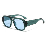 Retro Classic Square Pilot Flat Top UV400 Outdoor Vacation Sunglasses