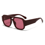 Retro Classic Square Pilot Flat Top UV400 Outdoor Vacation Sunglasses