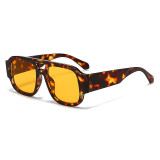 Retro Classic Square Pilot Flat Top UV400 Outdoor Vacation Sunglasses