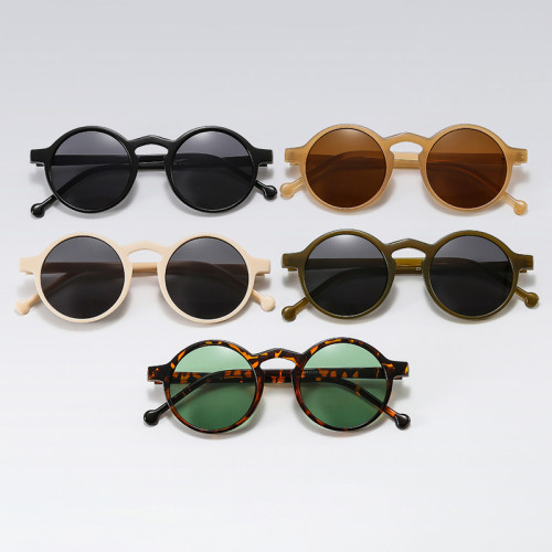 Retro Round Simple UV400 Decorative Sunglasses