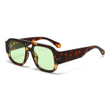 Retro Classic Square Pilot Flat Top UV400 Outdoor Vacation Sunglasses