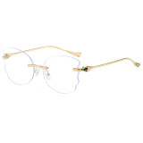Retro Rimless Butterfly Trendy Outdoor Vacation Photo Decorative Sunglasses
