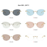 Retro Rimless Butterfly Trendy Outdoor Vacation Photo Decorative Sunglasses
