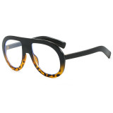 Retro Classic Oversized Pilot Flat Top UV400 Outdoor Vacation Sunglasses