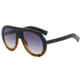 Retro Classic Oversized Pilot Flat Top UV400 Outdoor Vacation Sunglasses