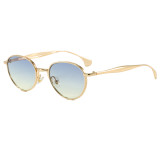 Retro Classic Round Metal Steampunk Sunglasses