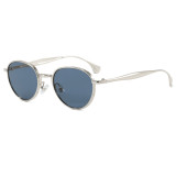 Retro Classic Round Metal Steampunk Sunglasses