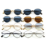 Retro Classic Round Metal Steampunk Sunglasses