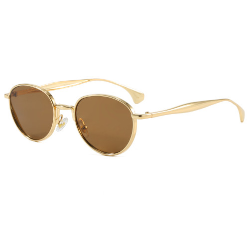 Retro Classic Round Metal Steampunk Sunglasses