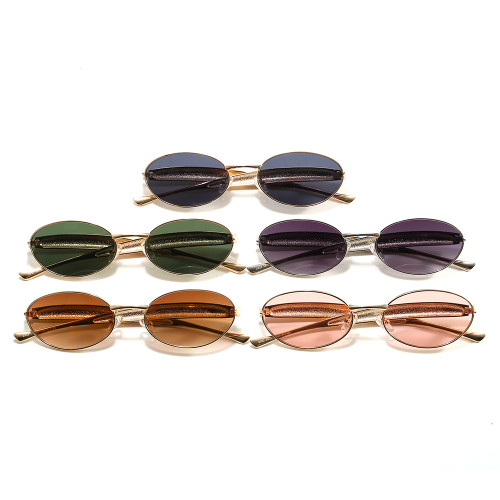 Retro Oval Trendy Outdoor Vacation Photo Decorative Sunglasses