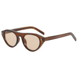 Luxury Transparent Crystal Amber Sunglasses with Bold Frame - Tan Gradient Lens