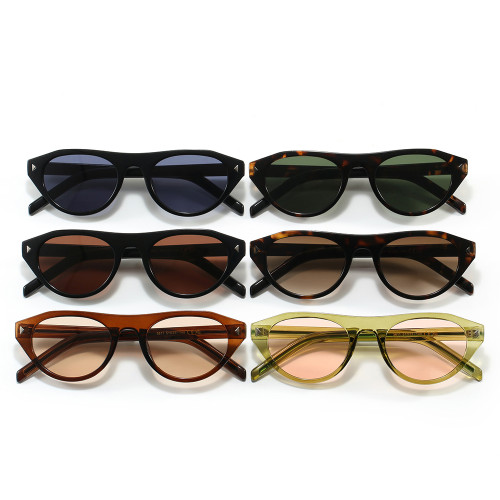 Retro Oval Simple UV400 Decorative Sunglasses