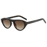 90s Style Bold Tortoise Shell Sunglasses with Triangle Rivets - Amber Brown Lens