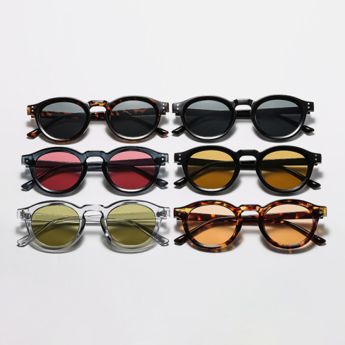 Retro Round Simple UV400 Decorative Sunglasses