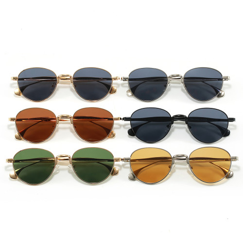 Retro Classic Round Metal Steampunk Sunglasses
