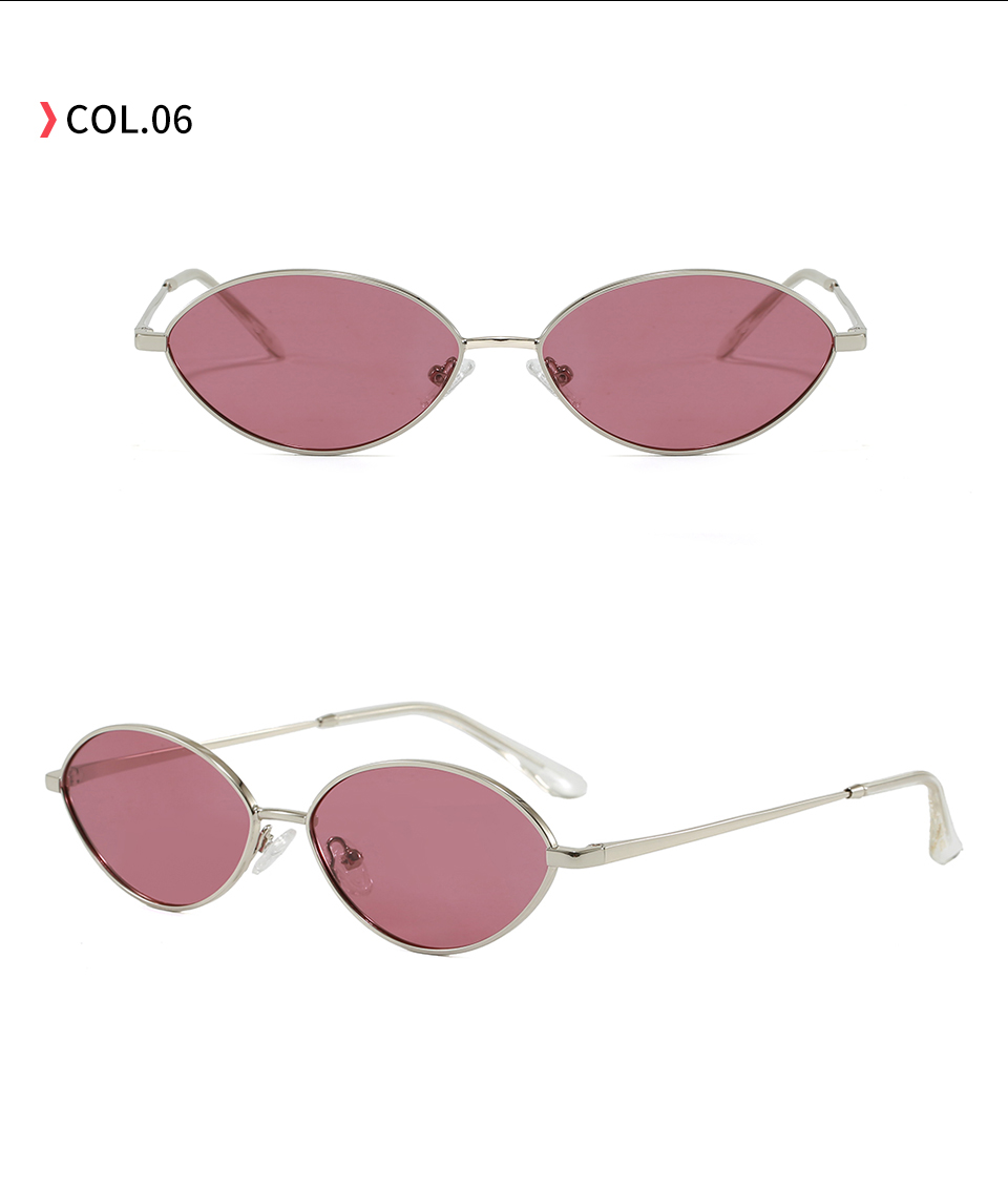 Y2K Narrow Oval Sunglasses Model 1