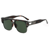 Retro Classic Square Pilot Flat Top UV400 Outdoor Vacation Sunglasses