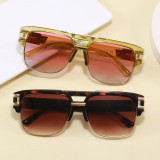 Retro Classic Square Pilot Flat Top UV400 Outdoor Vacation Sunglasses