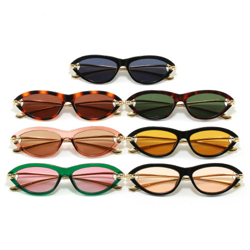 Retro Small Oval Steampunk Style Sunglasses