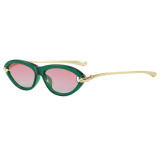Retro Small Oval Steampunk Style Sunglasses