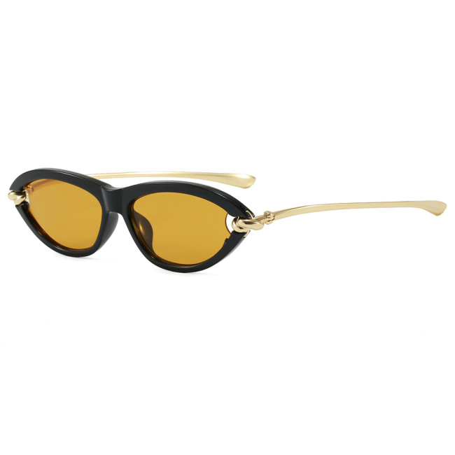 Retro Small Oval Steampunk Style Sunglasses