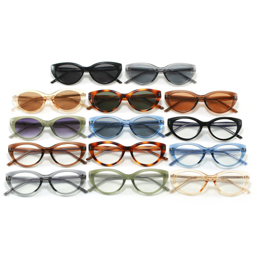 Retro Oval Cat Eye Simple UV400 Decorative Sunglasses