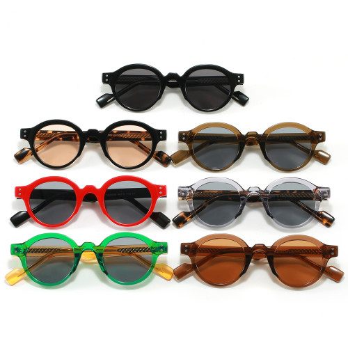 Retro Round Simple UV400 Outdoor Vacation Sunglasses