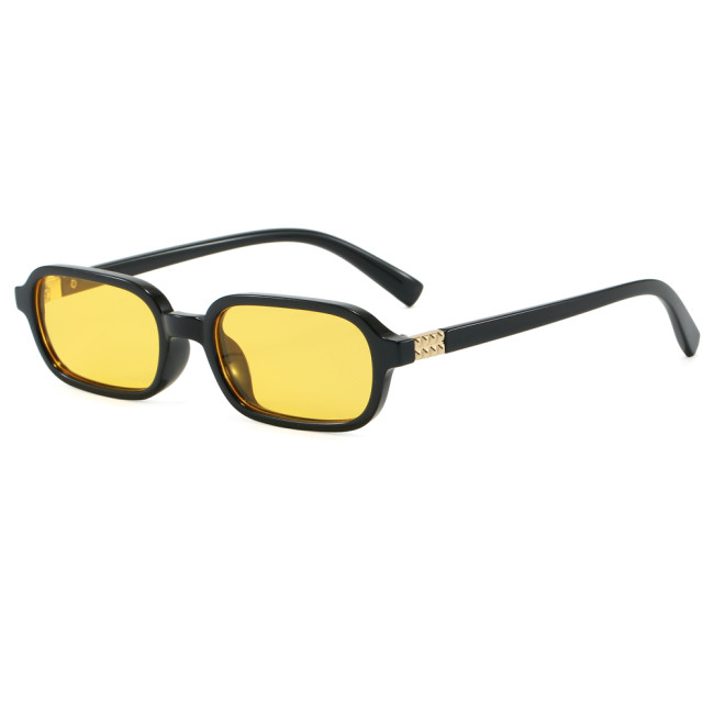 Retro Narrow Frame Rectangle Outdoor Vacation Photo Decorative Sunglasses