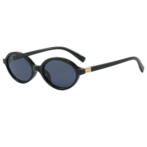 Retro Oval Simple UV400 Decorative Sunglasses