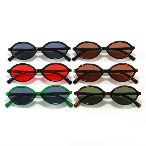 Retro Oval Simple UV400 Decorative Sunglasses
