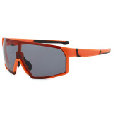 Oversized Men Flat Top Sports Outdoor Cycling Shield Goggle Mirror Sunglasses