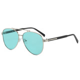 Retro Classic Square Pilot Flat Top UV400 Outdoor Vacation Sunglasses