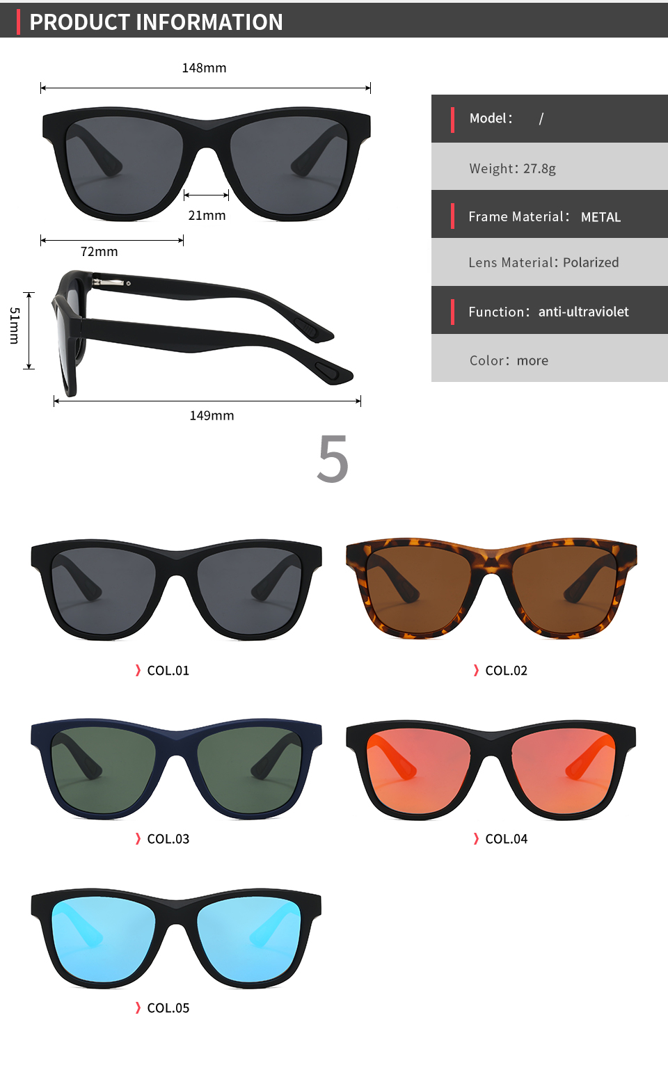 Polarization lens test view