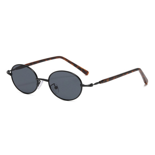 Vintage Steampunk Small Round Metal Sunglasses - Unisex Retro Circle Frame