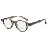 Vintage Round TR90 Glasses with Adjustable Wire Core Temples | Unisex Retro Anti-Blue Light Eyewear for Men & Women