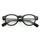 Vintage Round TR90 Glasses with Adjustable Wire Core Temples | Unisex Retro Anti-Blue Light Eyewear for Men & Women
