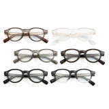 Vintage Round TR90 Glasses with Adjustable Wire Core Temples | Unisex Retro Anti-Blue Light Eyewear for Men & Women