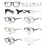 Dimensions and size chart for TR90 round glasses item 60314